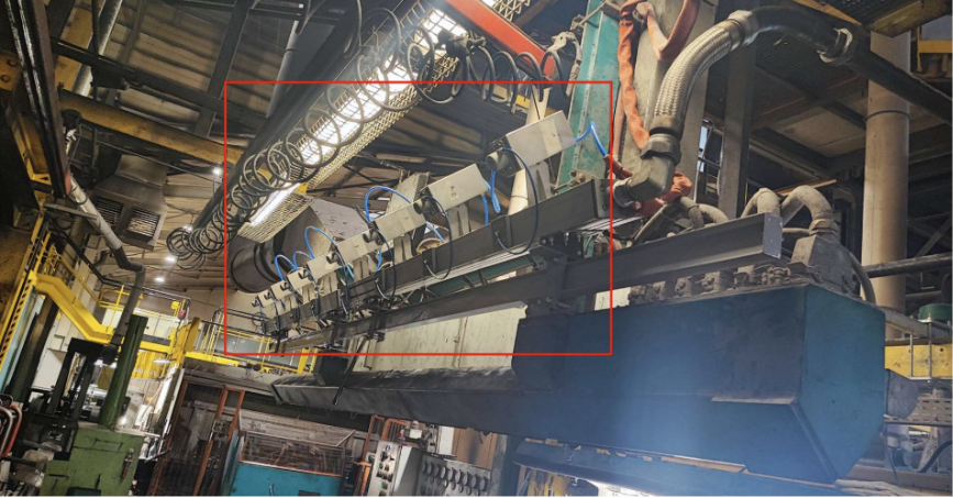 Les 8 caméras installées sur la ligne